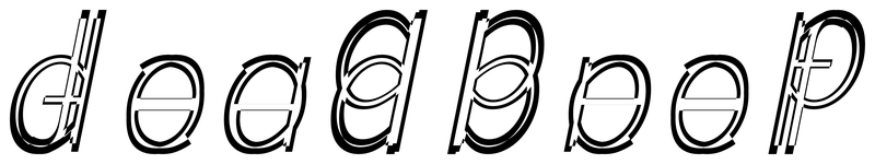 Ambigram for deadbeef in Sourcesanspro-lightit